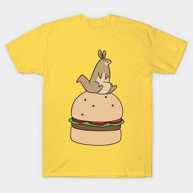 Giant Hamburger Kangaroo T-Shirt by saradaboru